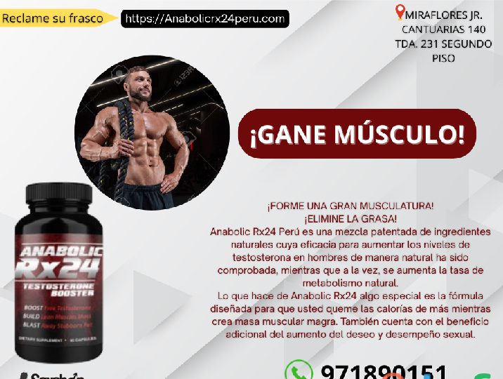 GANA MASA MUSCULAR CON ANABOLIC RX24 Y POTENCIA TU VIDA SEXUAL EN ESPAÑA