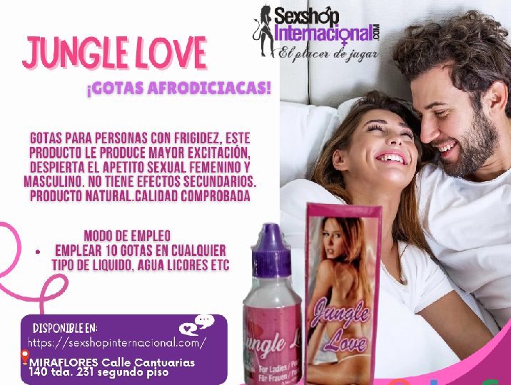 GOTAS AFRODISIACAS JUNGLE LOVE SEXSHOP MIRAFLORES EN ESPAÑA