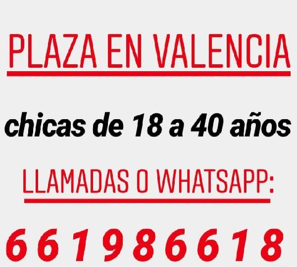 PLAZA EN VALENCIA, TURNO DE DIA EN VALENCIA