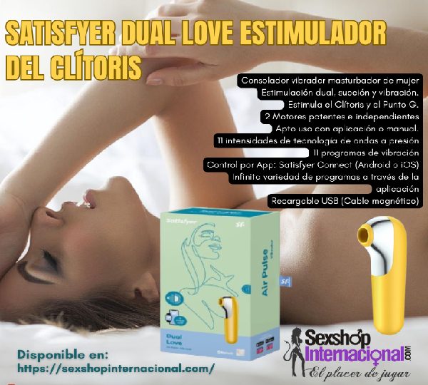 SATISFYER SUCCIONADOR DE CLITORIS + VIBRADOR DOS EN UNO SEXSHOP LIMA EN ESPAÑA