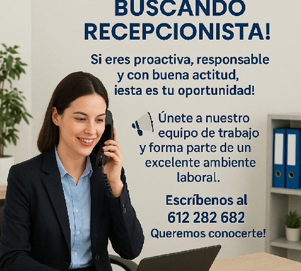 SE BUSCA RECEPXIONIASTA EN BARCELONA