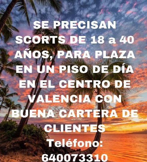 SOLO TURNO DIURNO SIN ALOJAMIENTO. EN VALENCIA