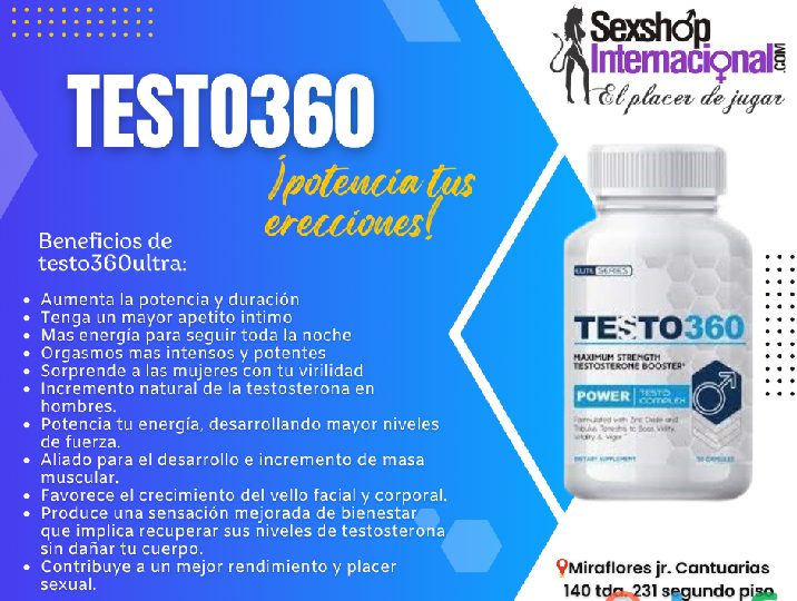 TESTO 360 POTENCIADOR AMERICANO TENLAS GOZANDO DE PLACER CON SU POTENCIA SEXUAL EN ESPAÑA