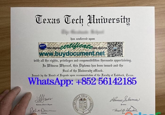 TEXAS TECH DIPLOMA FOR SALE. EN ESPAÑA