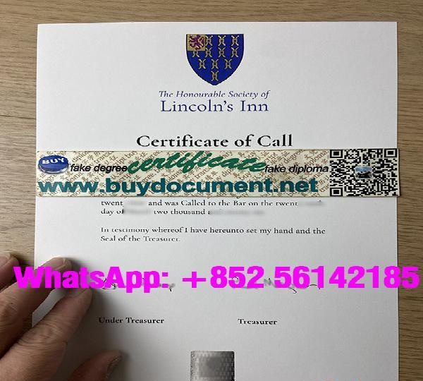 THE HONOURABLE SOCIETY OF LINCOLN'S INN CERTIFICATE EN ESPAÑA