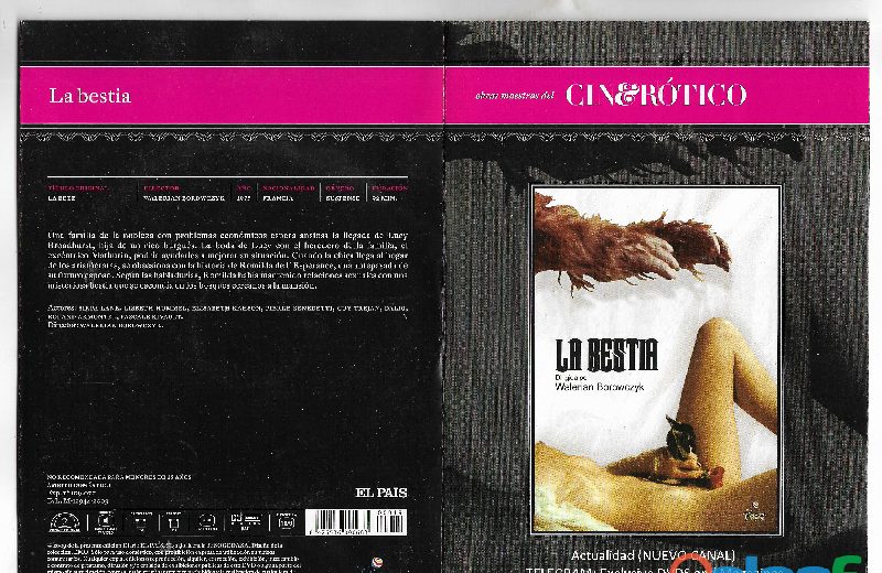 #VENDO #+18 LA BESTIA. CRIN. PELICULA DVD ADULTOS CINE EROTICO. (ADULT DVD RATED X) (LOW EN ESPAÑA