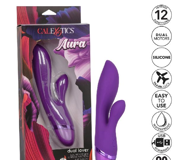 VIBRADOR PUNTO G CLITORIS AURA DUAL LOVER PURPLE 8 EN ESPAÑA